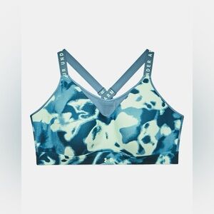 Under Armour Women's UA Infinity High Printed Sports Bra Plus Size 3X Blue NWOT